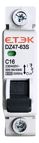 Disjuntor Mcb 3ka Monopolar Din 1 Polo 16a